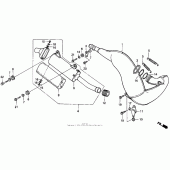 Схема узла: Выхлопная система 94-96 для Honda CR250