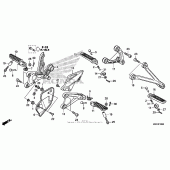 Схема вузла: Підніжки для Honda CBR1000 CBR1000RR Fireblade