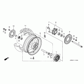 Схема вузла: Заднє колесо (2) для Honda CBR600 CBR600FR Racing Edition