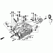 Схема вузла: Головка циліндра 86-91 для Honda XR250