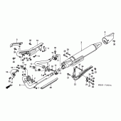 Схема узла: Выхлопная система для Honda VT1100 Shadow Aero