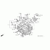 Схема вузла: Головка циліндра для Honda NX650 Dominator