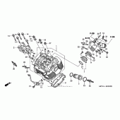 Схема вузла: Передня головка циліндра для Honda VTX1800