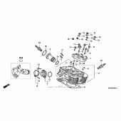 Схема вузла: Зад. головка циліндра для Honda VTX1800