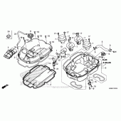 Схема вузла: Повітряний фільтр для Honda VFR800 Interceptor