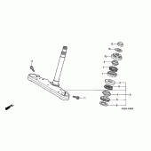 Схема вузла: Рульова траверса для Honda VT125 Shadow