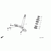 Схема узла: Рулевая траверса для Honda CBR600 CBR600F