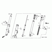 Схема вузла: Вилка передньої осі для Honda CBR600 CBR600F