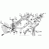Схема вузла: Вихлопна система для Honda CBR600 CBR600RR