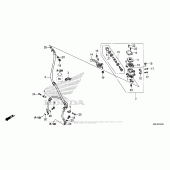 Схема вузла: Гальмівний циліндр переднього тормозаr (Cbr650F) для Honda CBR650F