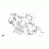 Схема узла: Ветровое стекло (ST1100PS/PT) для Honda ST1100 Pan-European Police