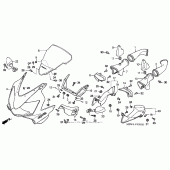 Схема вузла: Upper cowl (01- 06) для Honda CBR600 CBR600F4i