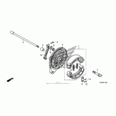 Схема узла: Задний тормозной барабан для Honda VT750 Shadow Phantom