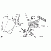 Схема вузла: Верхня траверса & Кліпон керма для Honda CRF450 CRF450R