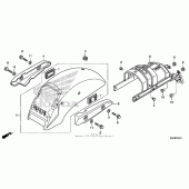 Схема вузла: Заднє крило 2 для Honda VT750 Shadow Spirit