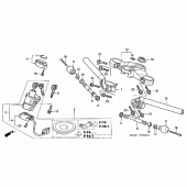 Схема вузла: Верхня траверса і Кліпон керма для Honda CBR900RR CBR954RR Fireblade