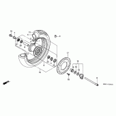Схема вузла: Переднє колесо для Honda VT750 Shadow ACE