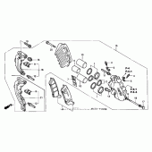 Схема узла: Передний тормозной суппорт для Honda FSC600 Silver Wing