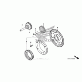 Схема узла: Привод стартера для Honda FSC600 Silver Wing