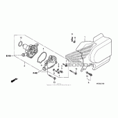 Схема узла: Water pump + left rear cover для Honda VT750 Shadow Phantom