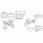Схема вузла: Інформаційні наклейки для Honda VT1100 Shadow Sabre