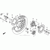 Схема вузла: Заднє колесо для Honda XR250