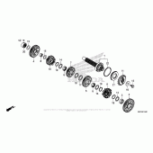 Схема вузла: Transmission (Countershaft) (2) для Honda CRF1000 Africa Twin DCT