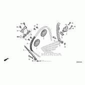 Схема узла: Цепь ГРМ & Натяжитель & Успокоитель для Honda CB1000 CB1000R