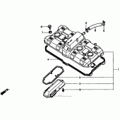 Схема узла: Клапанная крышка для Honda CBR1000 CBR1000F Hurricane