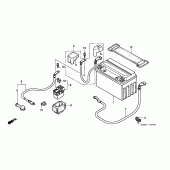 Схема вузла: Акумулятор для Honda CBR900RR CBR919RR Fireblade