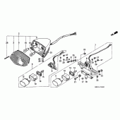 Схема вузла: Задній ліхтар (Стоп-сигнал) (VT600C / CD) для Honda VT600 Shadow VLX