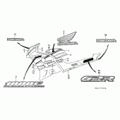 Схема вузла: Stripe / mark (1) для Honda CBR1000 CBR1000F