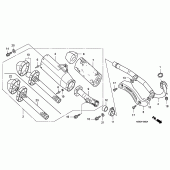 Схема вузла: Вихлопна система для Honda CRF150 CRF150RB