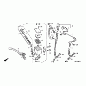 Схема вузла: Передній гальмівний циліндр (CB600F3 / 4) для Honda CB600F Hornet