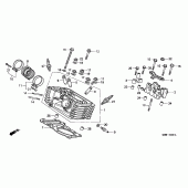Схема вузла: Головка циліндра (REAR) для Honda XL600 Transalp