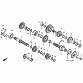 Схема узла: Трансмиссия для Honda VF750 Magna