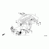 Схема вузла: Переднє крило для Honda NC700