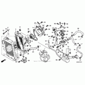 Схема узла: Радиатор 2 для Honda VT750 Shadow RS