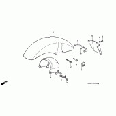 Схема вузла: Переднє крило для Honda NX250