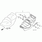 Схема вузла: Сидіння для Honda GL1500 Gold Wing Special Edition