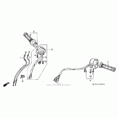 Схема вузла: Пульт управління рульовой для Honda VFR800 Interceptor