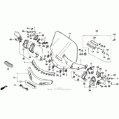 Схема вузла: Se вітрове скло для Honda GL1500 Gold Wing Special Edition