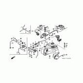 Схема узла: Топливный бак/топливный насос (GL1500J/K/L/AM/SEM) для Honda GL1500 Gold Wing