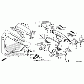 Схема вузла: Meter visor + speaker unit для Honda CTX1300