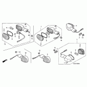 Схема вузла: Поворотники (E / ED / EK / F / G / H / KO) для Honda CB900 Hornet