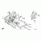 Схема вузла: Ліва кришка картера для Honda CRF230 CRF230M