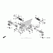 Схема узла: Подножки для Honda VT750 Shadow RS