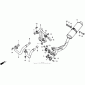 Схема вузла: Вихлопна система для Honda VFR750F VFR750R (RC30)