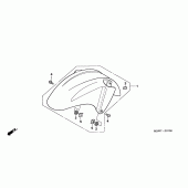 Схема вузла: Переднє крило для Honda CBR600 CBR600F