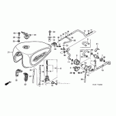 Схема вузла: Паливний бак для Honda VT1100 Shadow Spirit